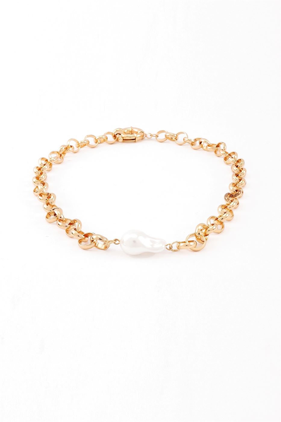 Gold-Grey Tone Metal Necklace - Femi9 EG
