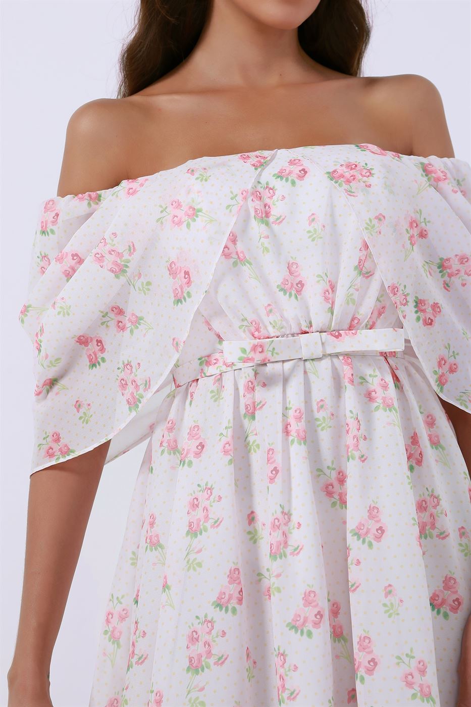 Off Shoulder Printed Short Dress - Femi9 EG