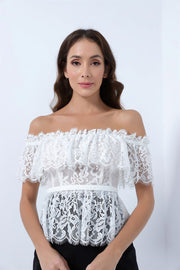 Off Shoulder Lace Top - Femi9 EG