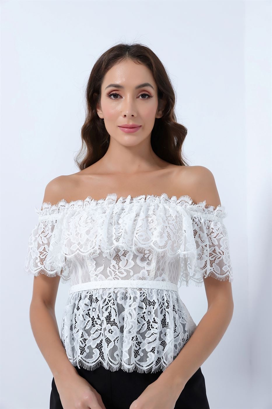 Off Shoulder Lace Top - Femi9 EG