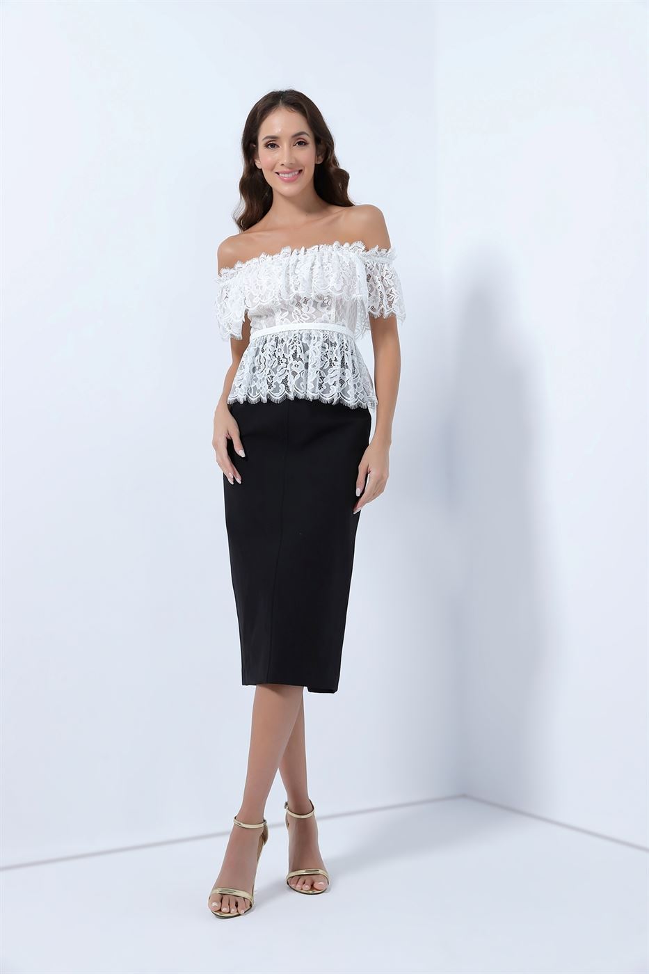 Off Shoulder Lace Top - Femi9 EG