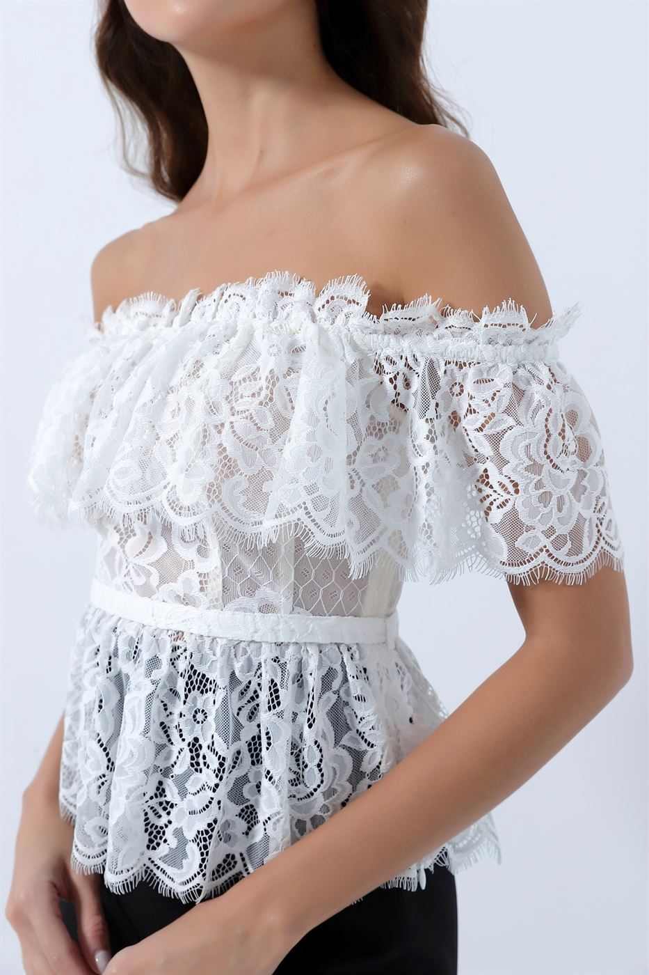 Off Shoulder Lace Top - Femi9 EG