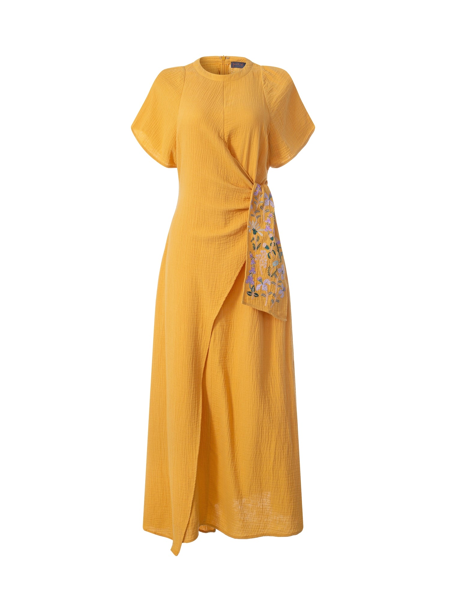 Crew Neckline Wrap Dress - Femi9 EG