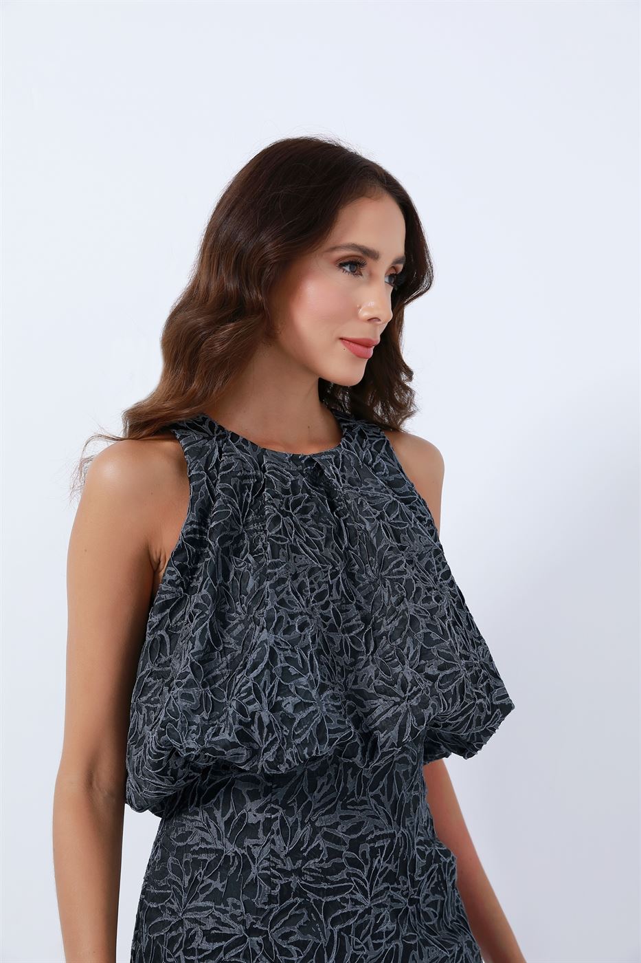 Midi Legnth Jacquard Dress - Femi9 EG