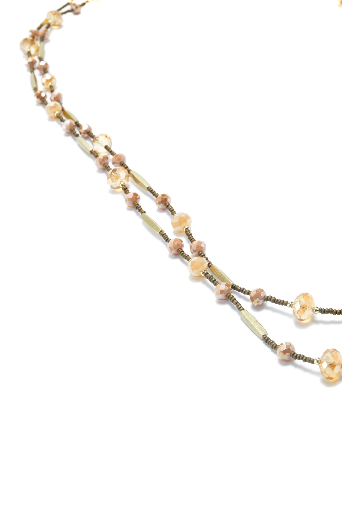 Necklace With Multi Tone Stone - Femi9 EG