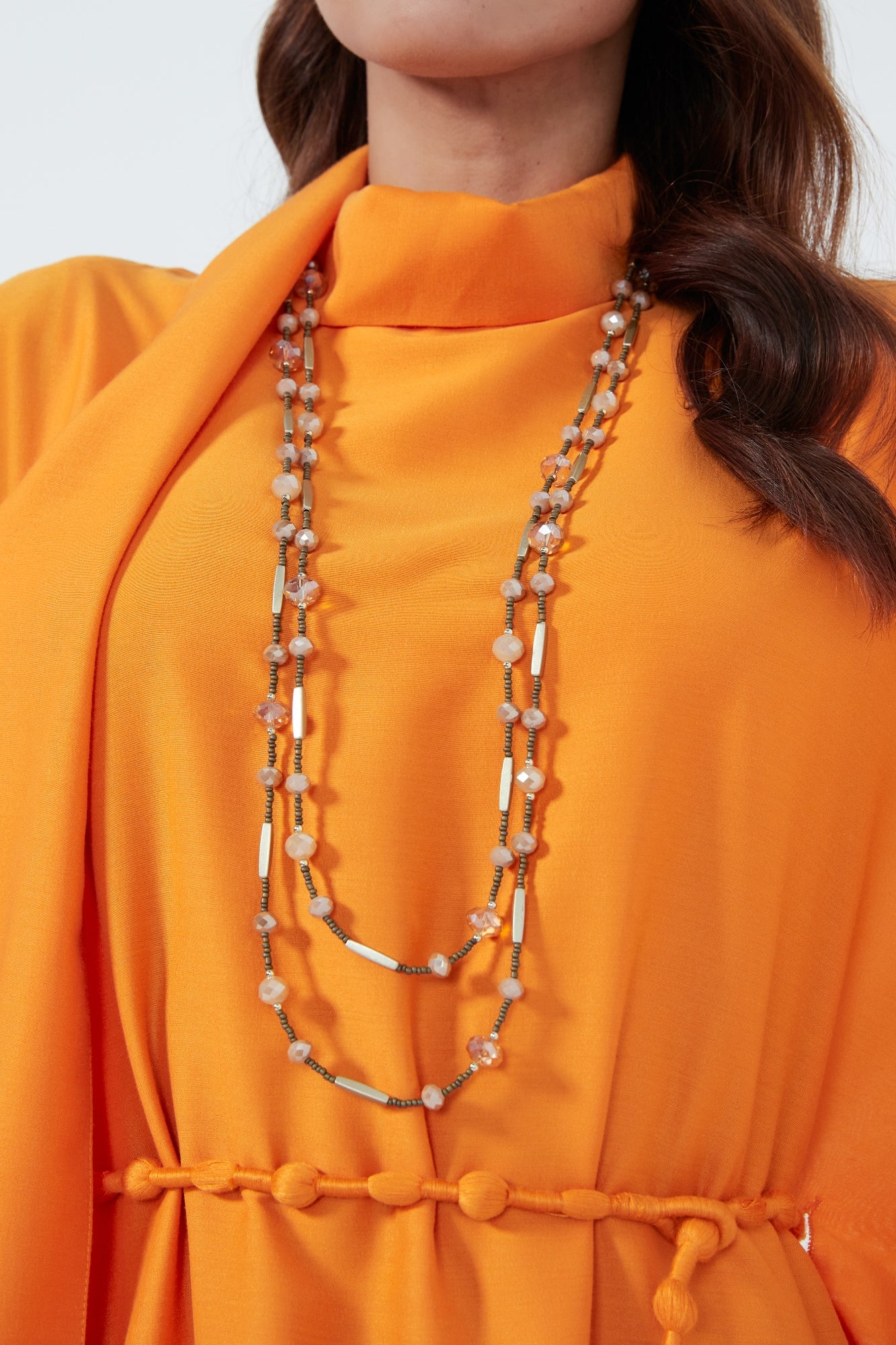 Necklace With Multi Tone Stone - Femi9 EG