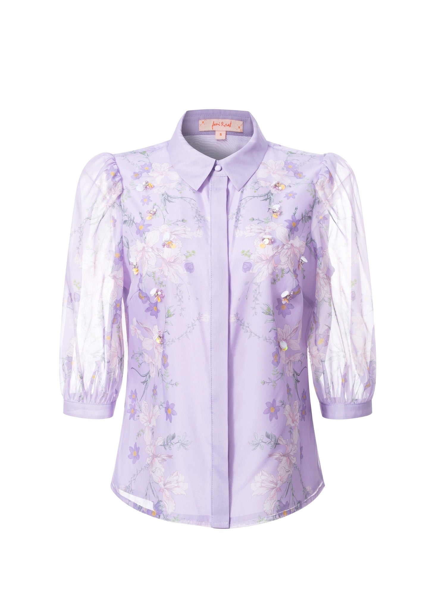Embellished Printed Top - Femi9 EG