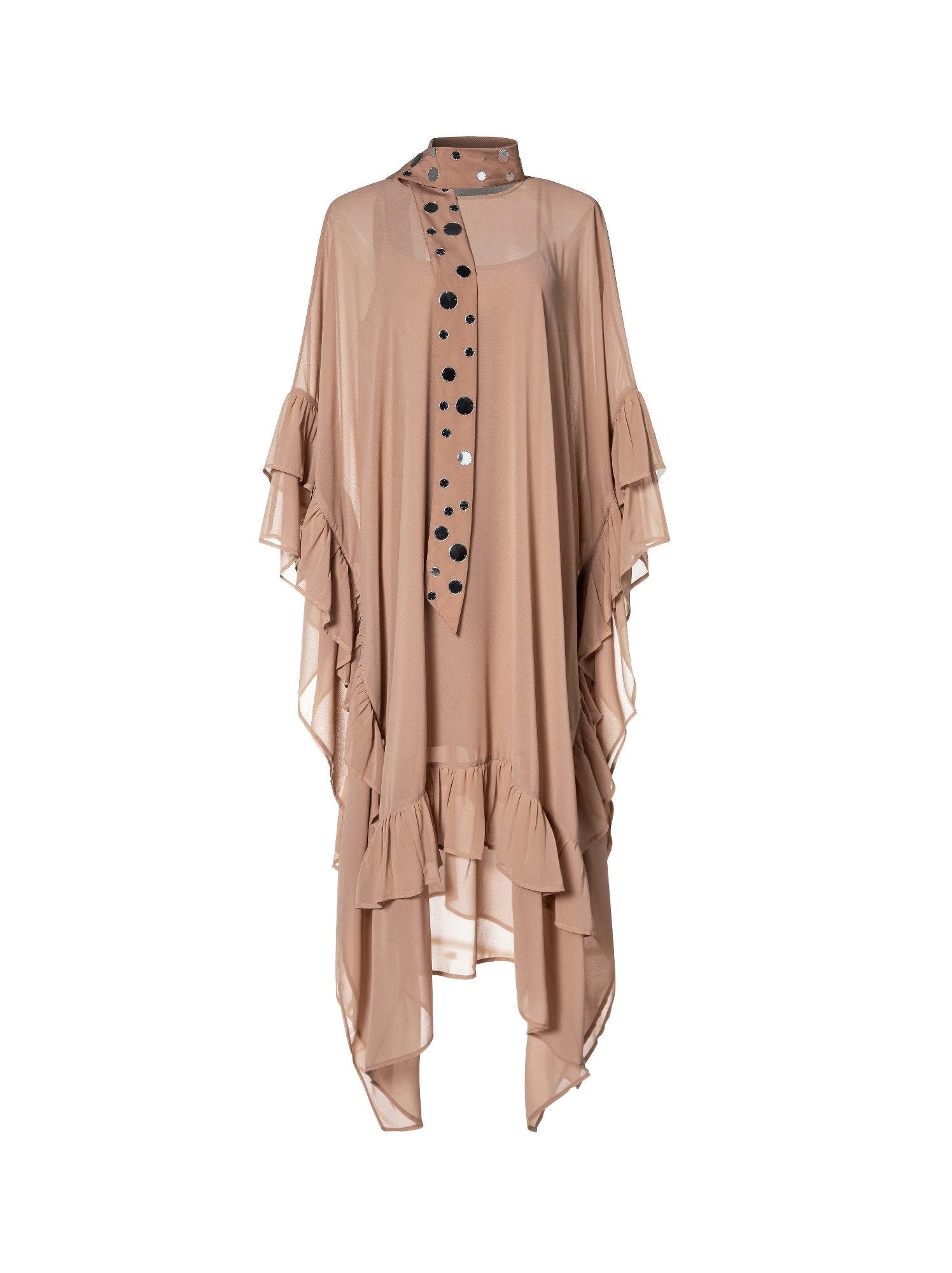 Chiffon Kaftan With Attached Scarf - Femi9 EG