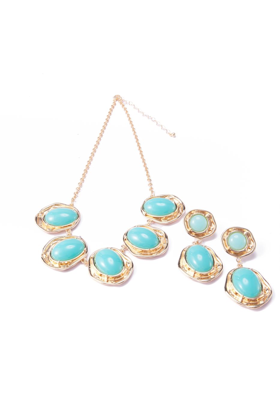 Golden And Green Rhinestones Set - Femi9 EG