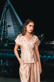 Crossover Taffeta Top