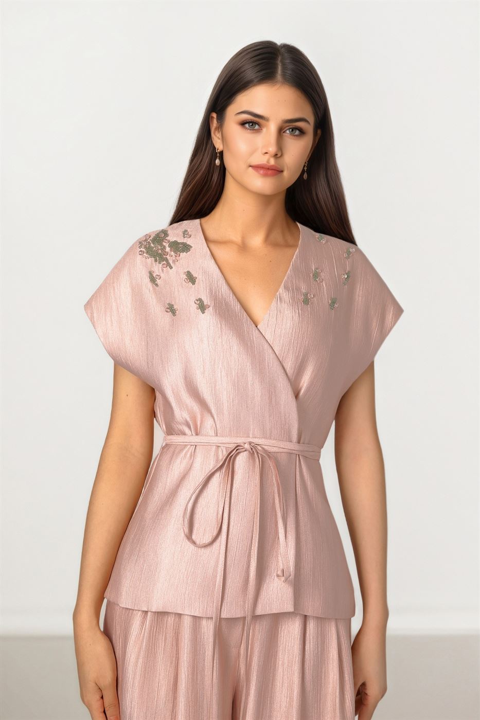 Crossover Taffeta Top