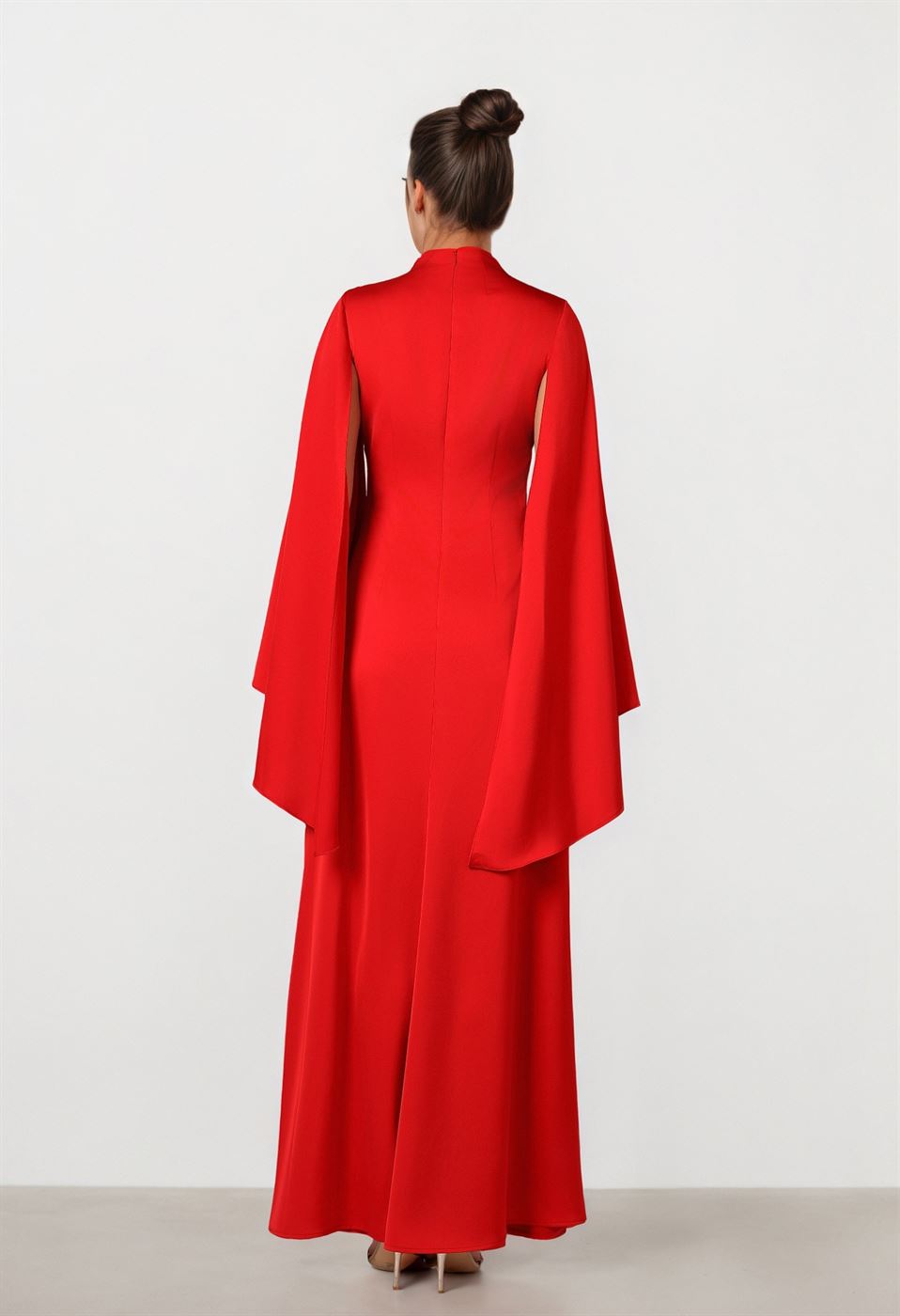 Crimson Satin Dress