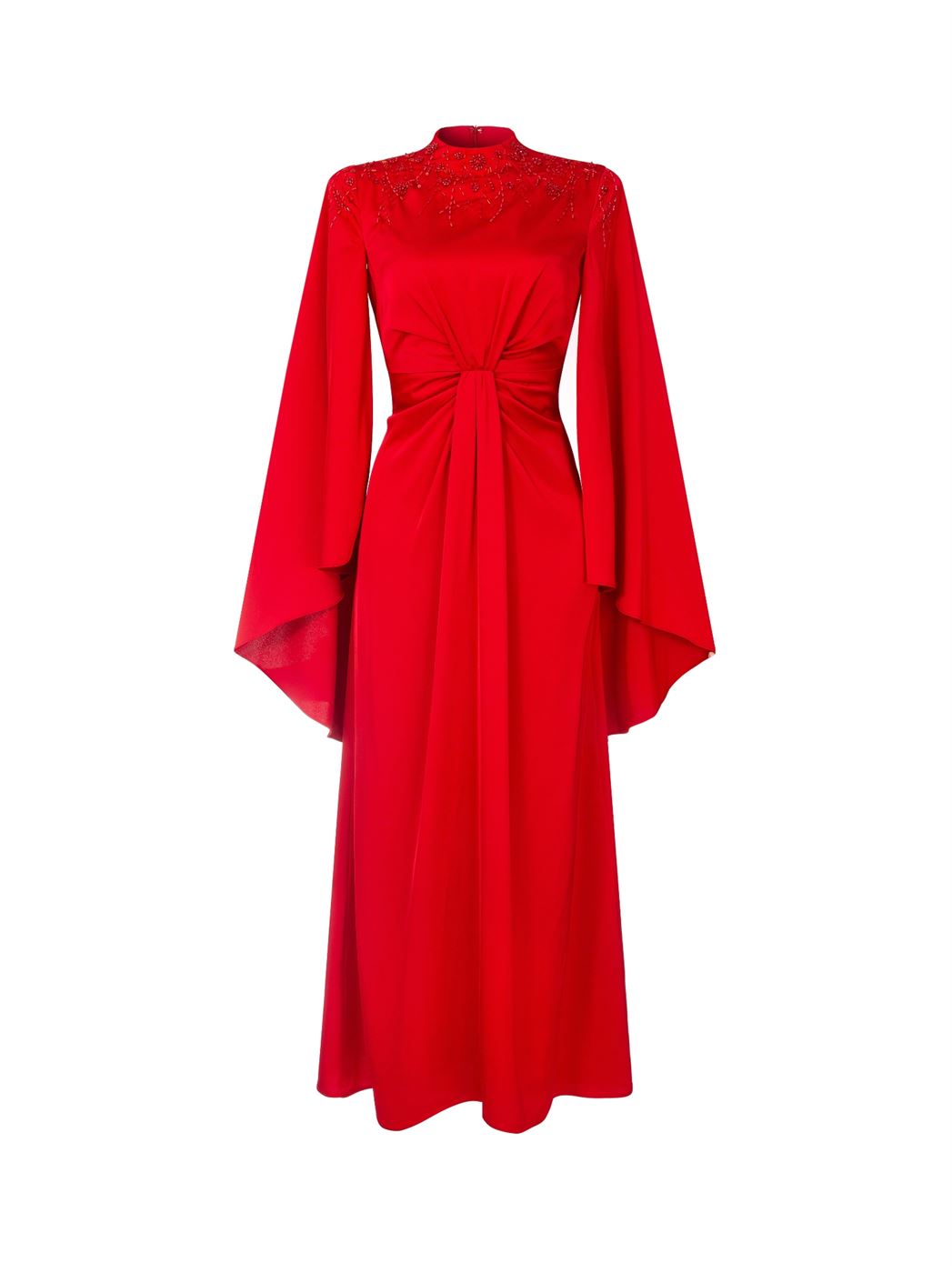 Crimson Satin Dress