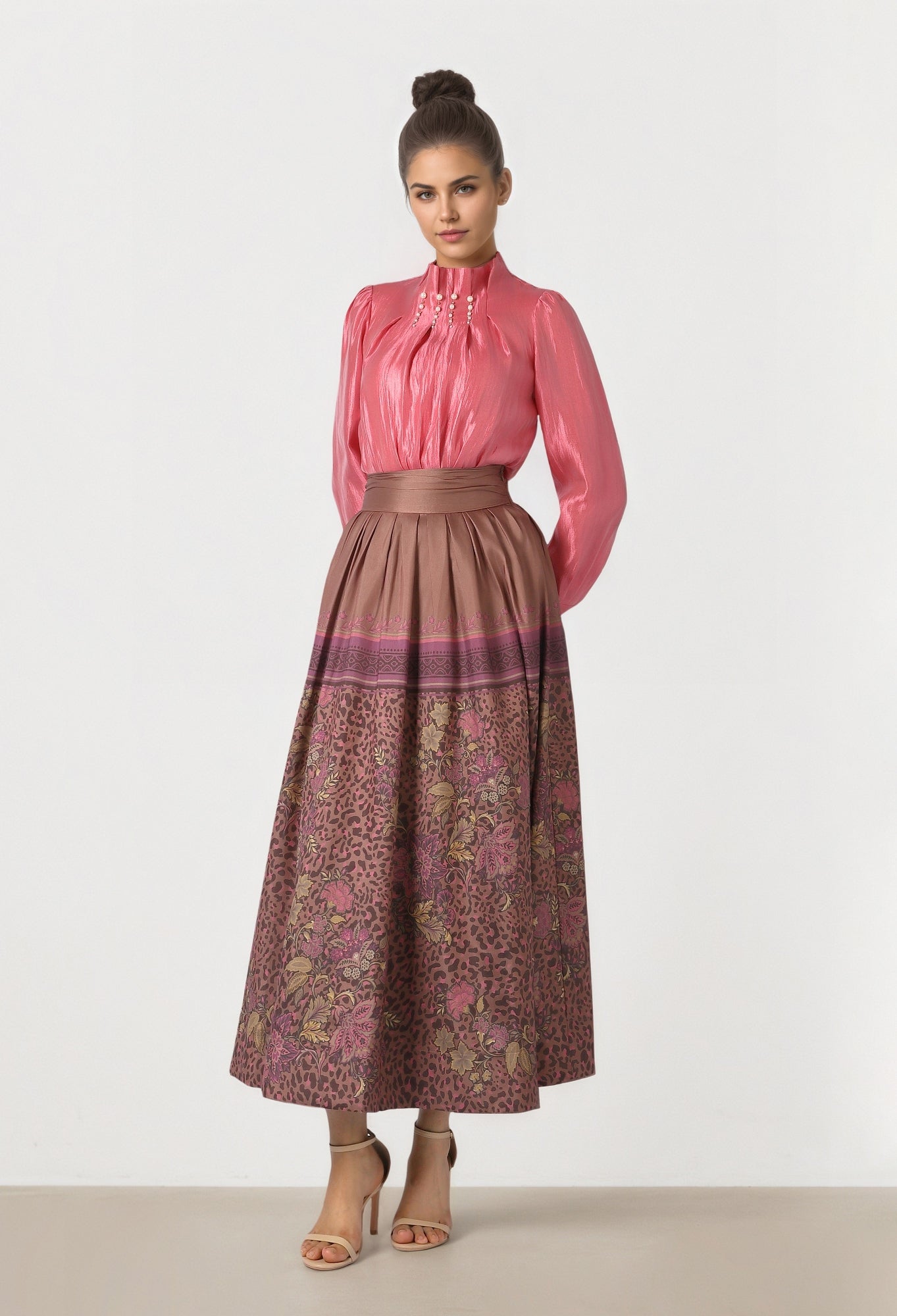 Ornate Taffeta Skirt