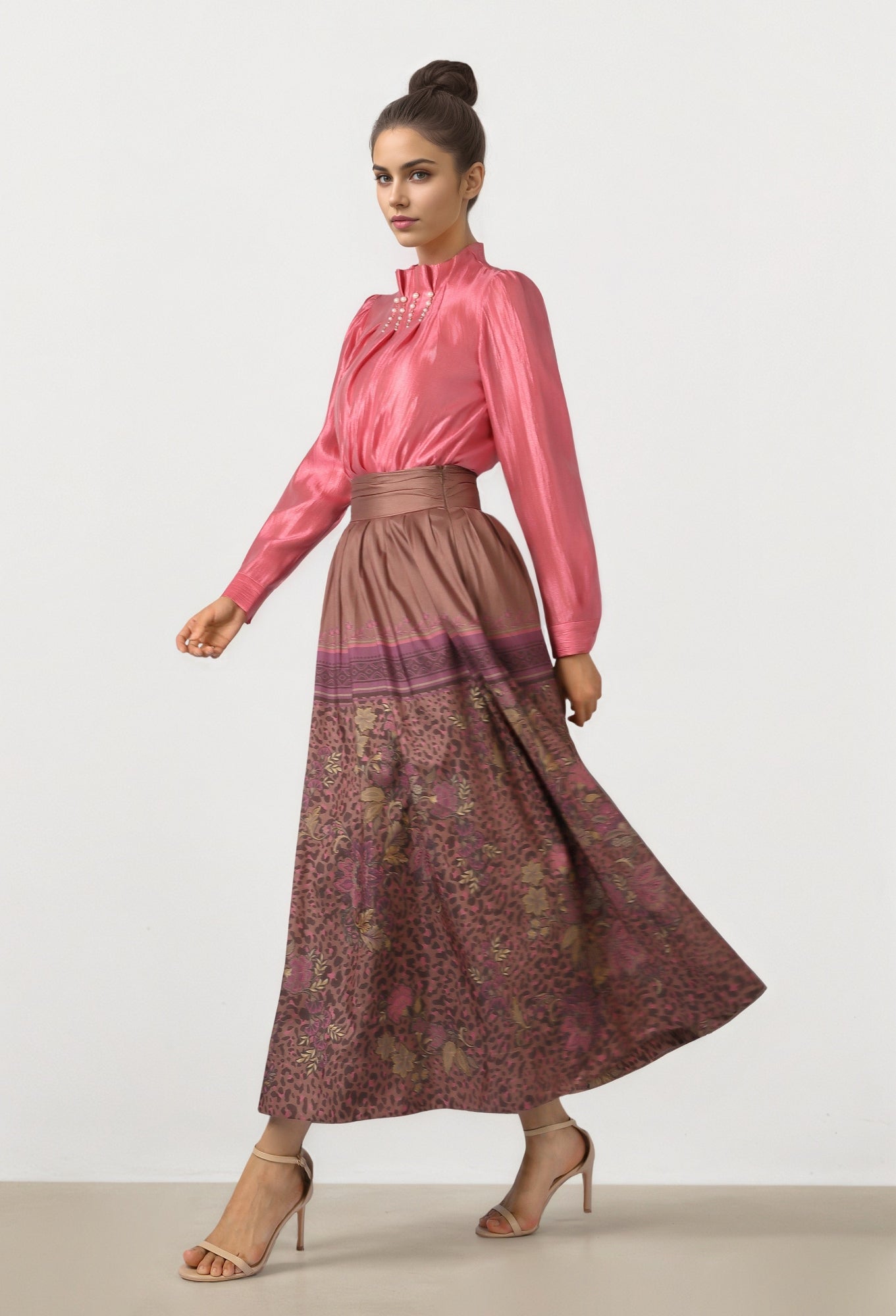 Ornate Taffeta Skirt
