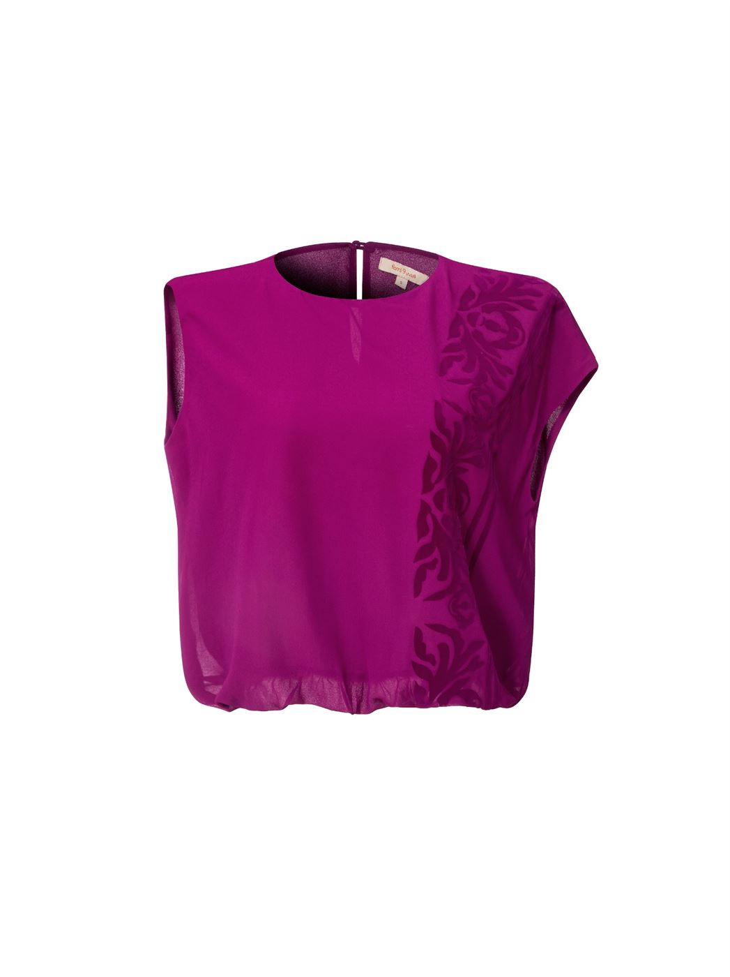 Flocked Chiffon Blouse