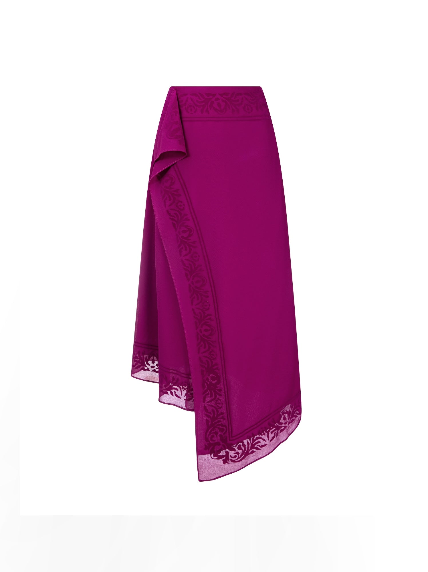 Flocked Chiffon Skirt