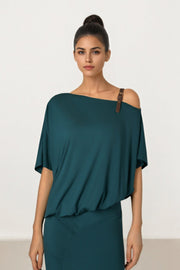Draped Jersey Blouse