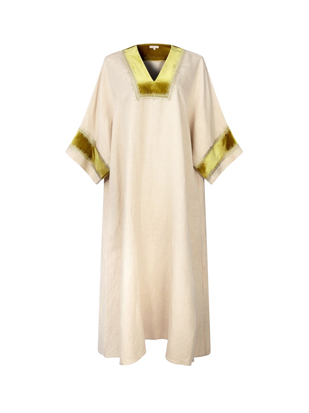Beige Linen Kaftan - Femi9 EG