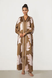 Printed Satin Dress