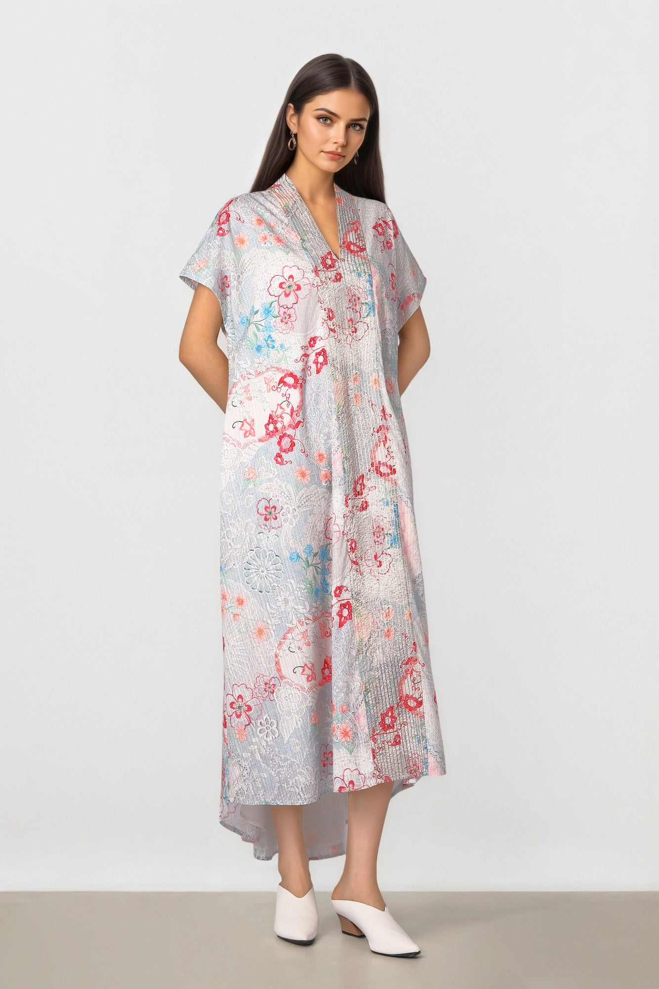 Floral Cotton Kaftan