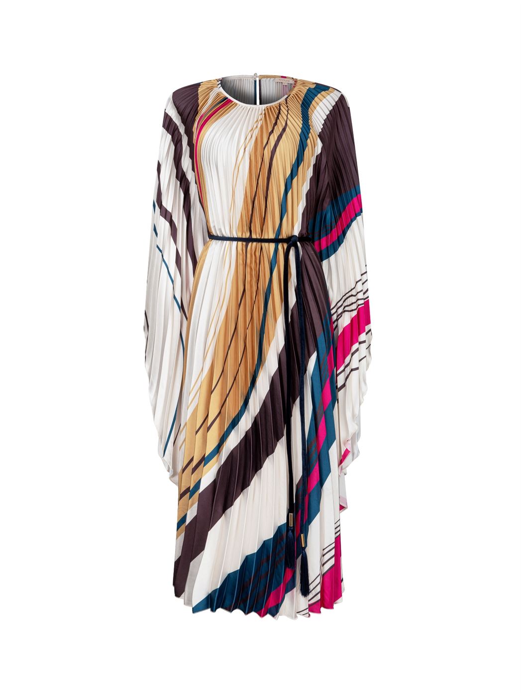 Pleated Satin Kaftan