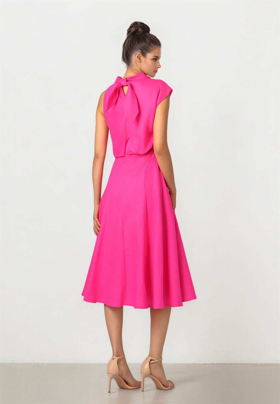 Fuchsia Linen Dress