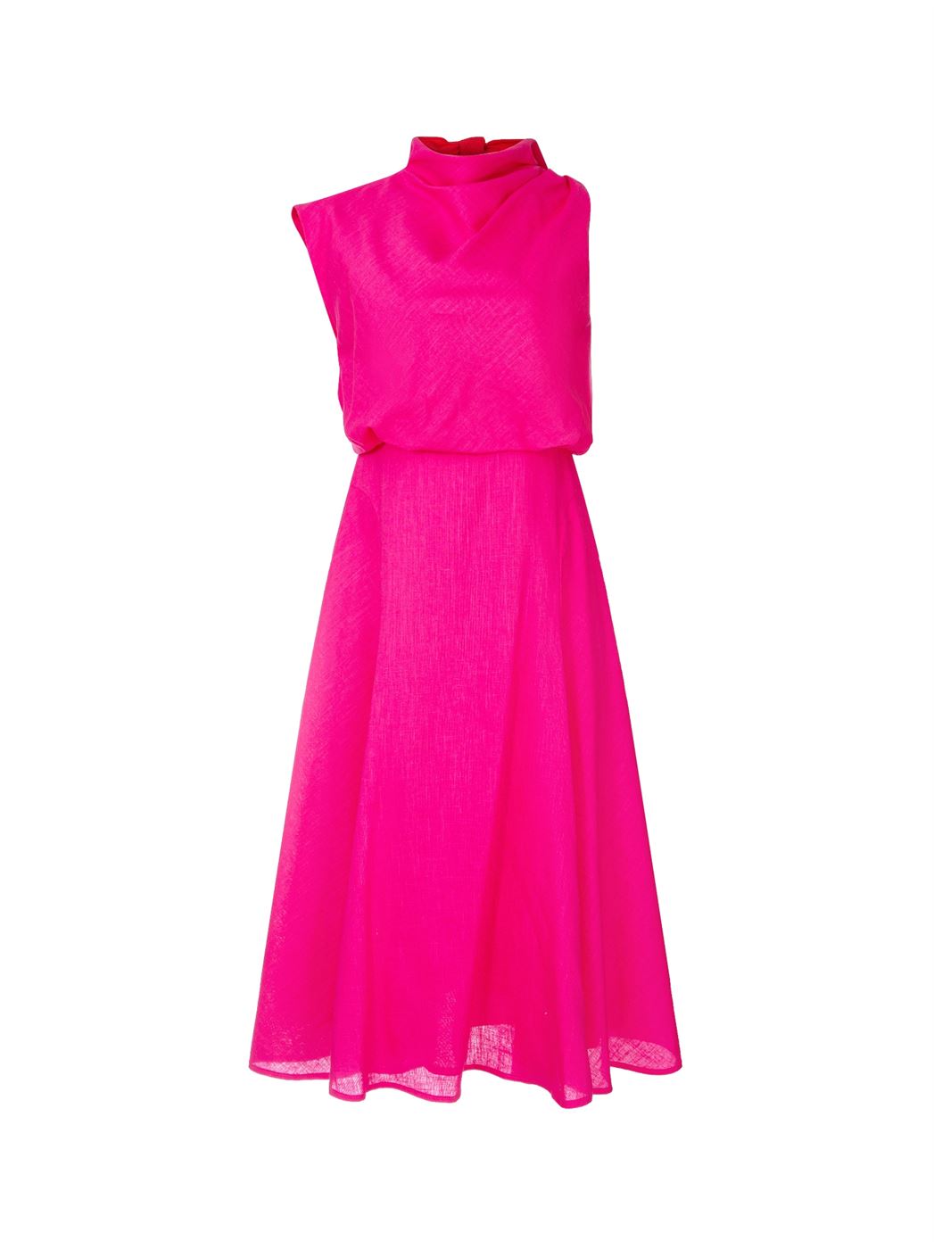 Fuchsia Linen Dress