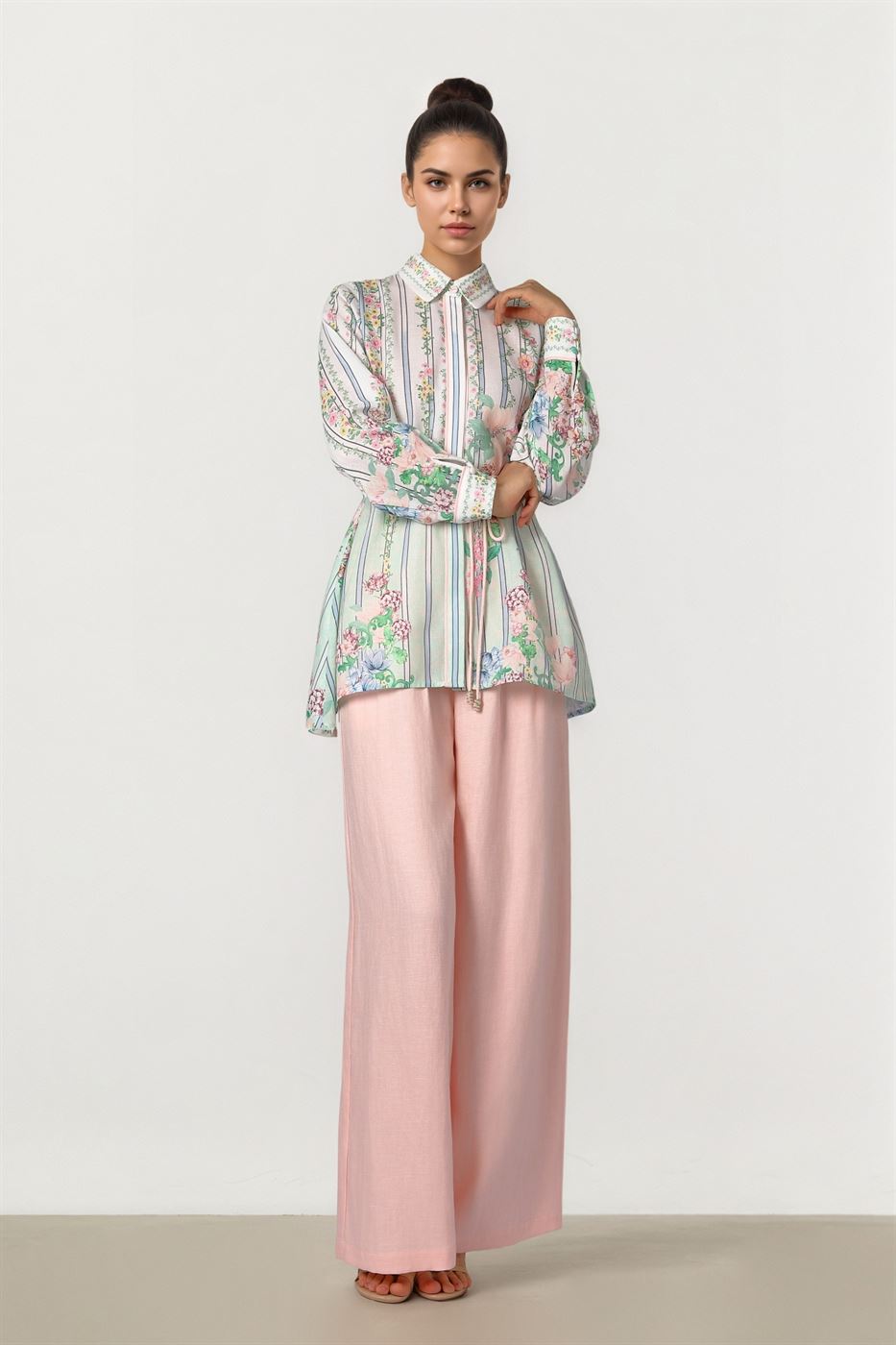 Pink Linen Trousers