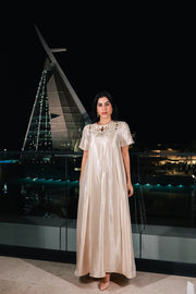 Embellished Taffeta Dress