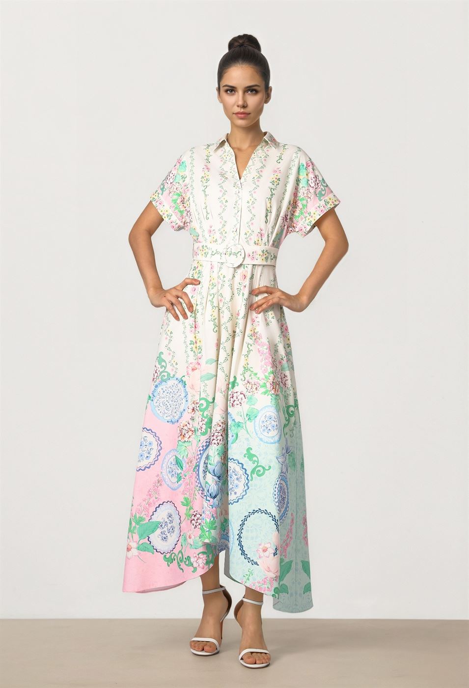 Botanical Shirt Dress