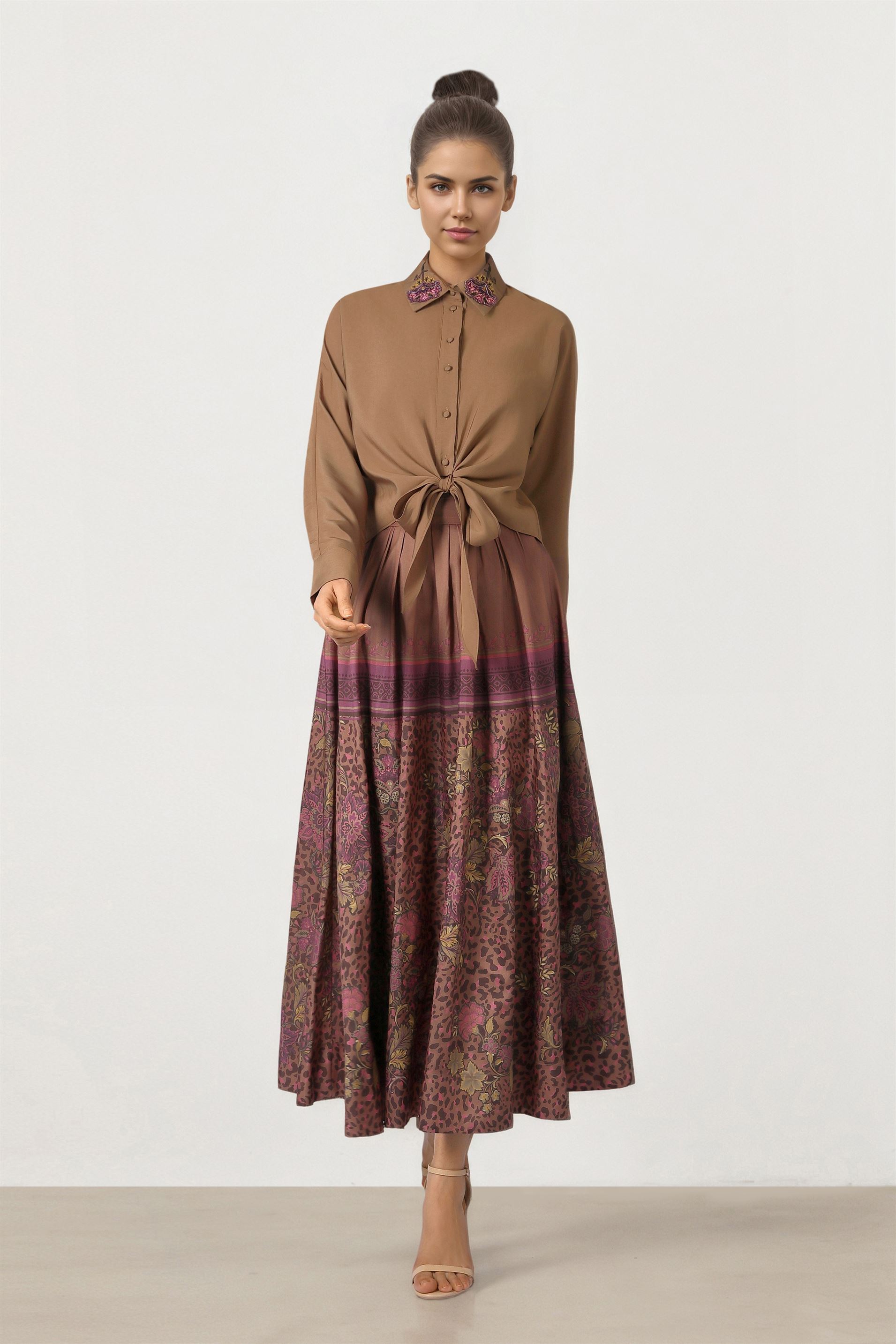 Knotted Organza Blouse