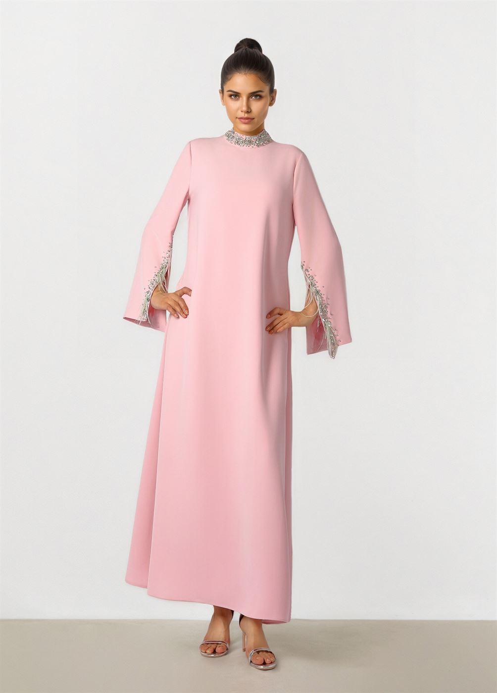 Feather Accent Dress