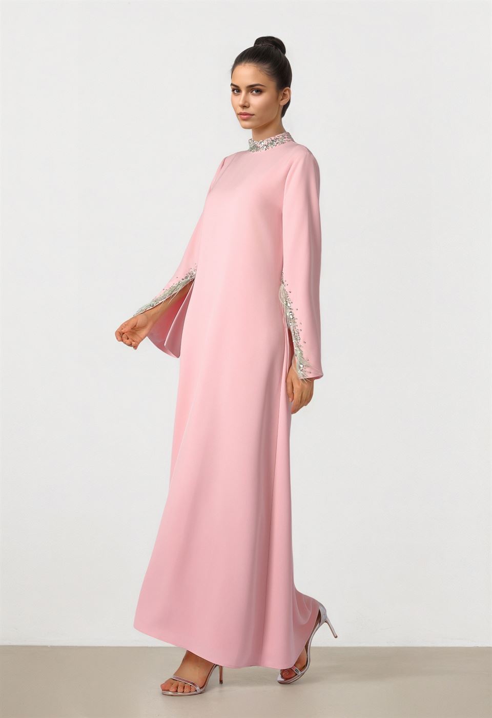 Feather Accent Dress