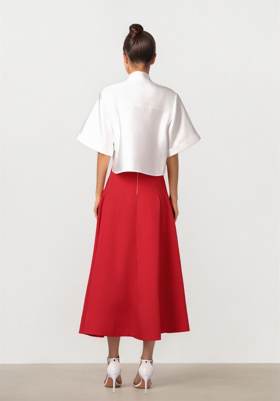 Beaded Taffeta Blouse