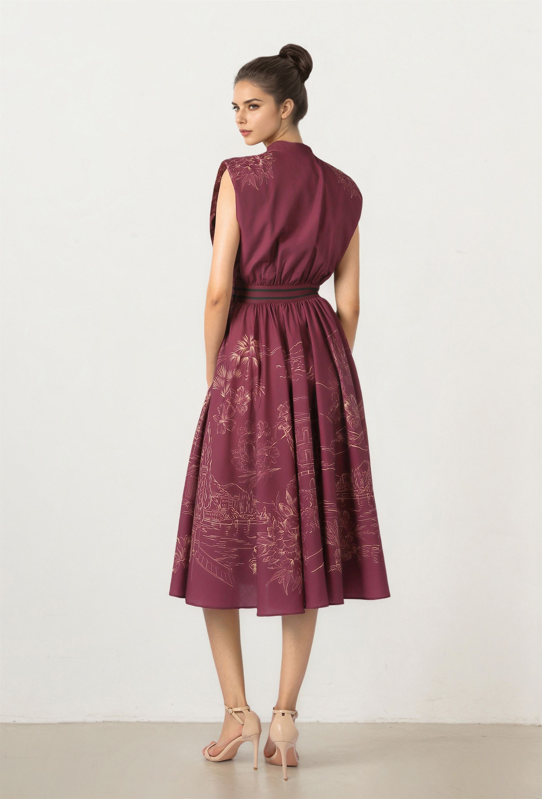 Printed Midi Dress