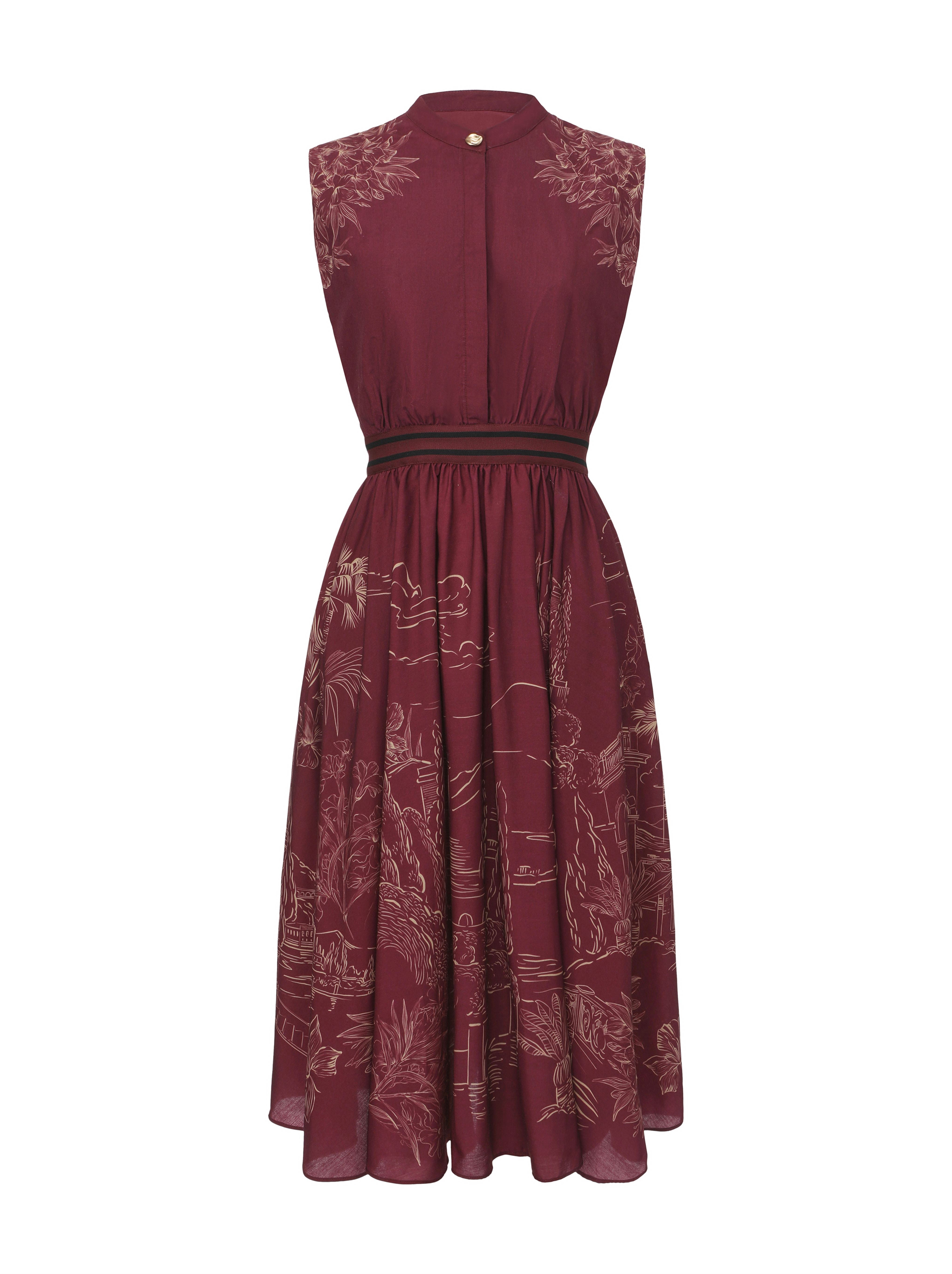 Printed Midi Dress