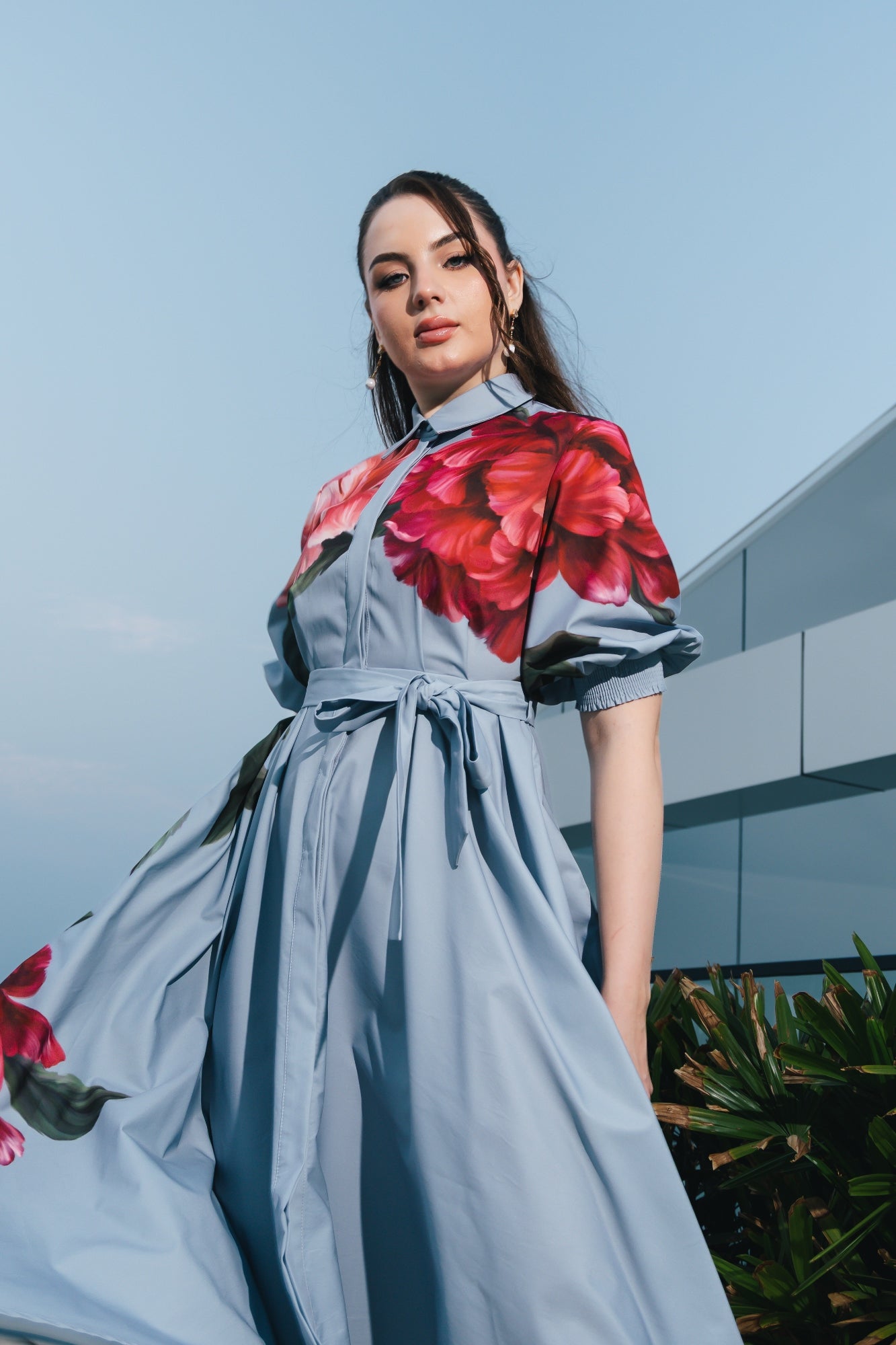 Blue Shirt Dress