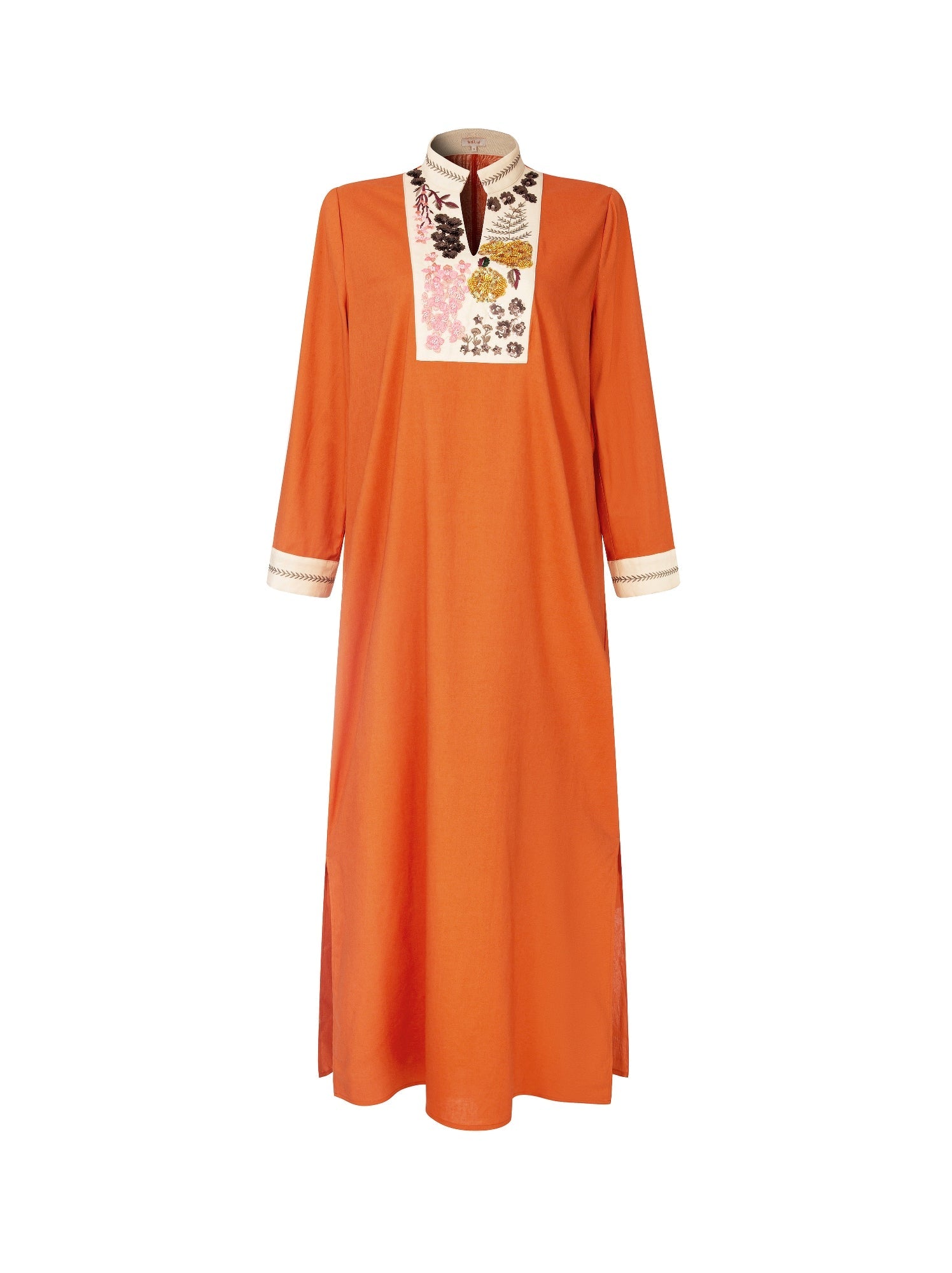 Embellished Linen Kaftan