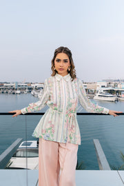 Asymmetric Printed Shirt