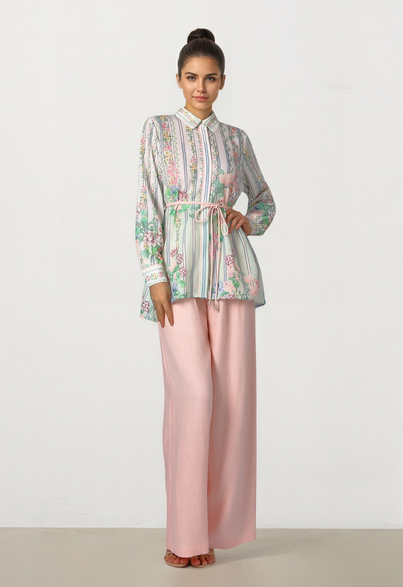 Asymmetric Printed Shirt
