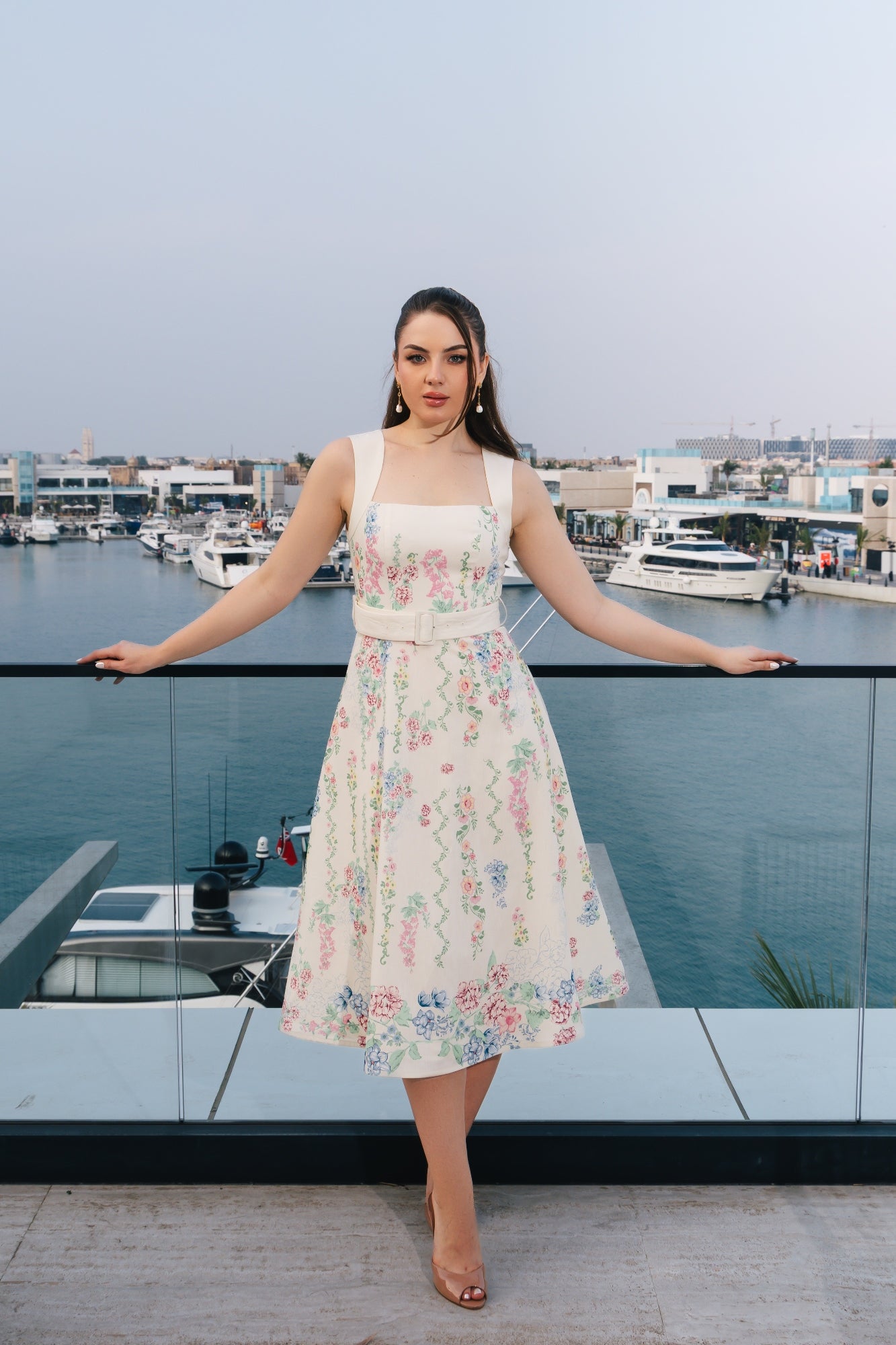 Garden Print Midi dress