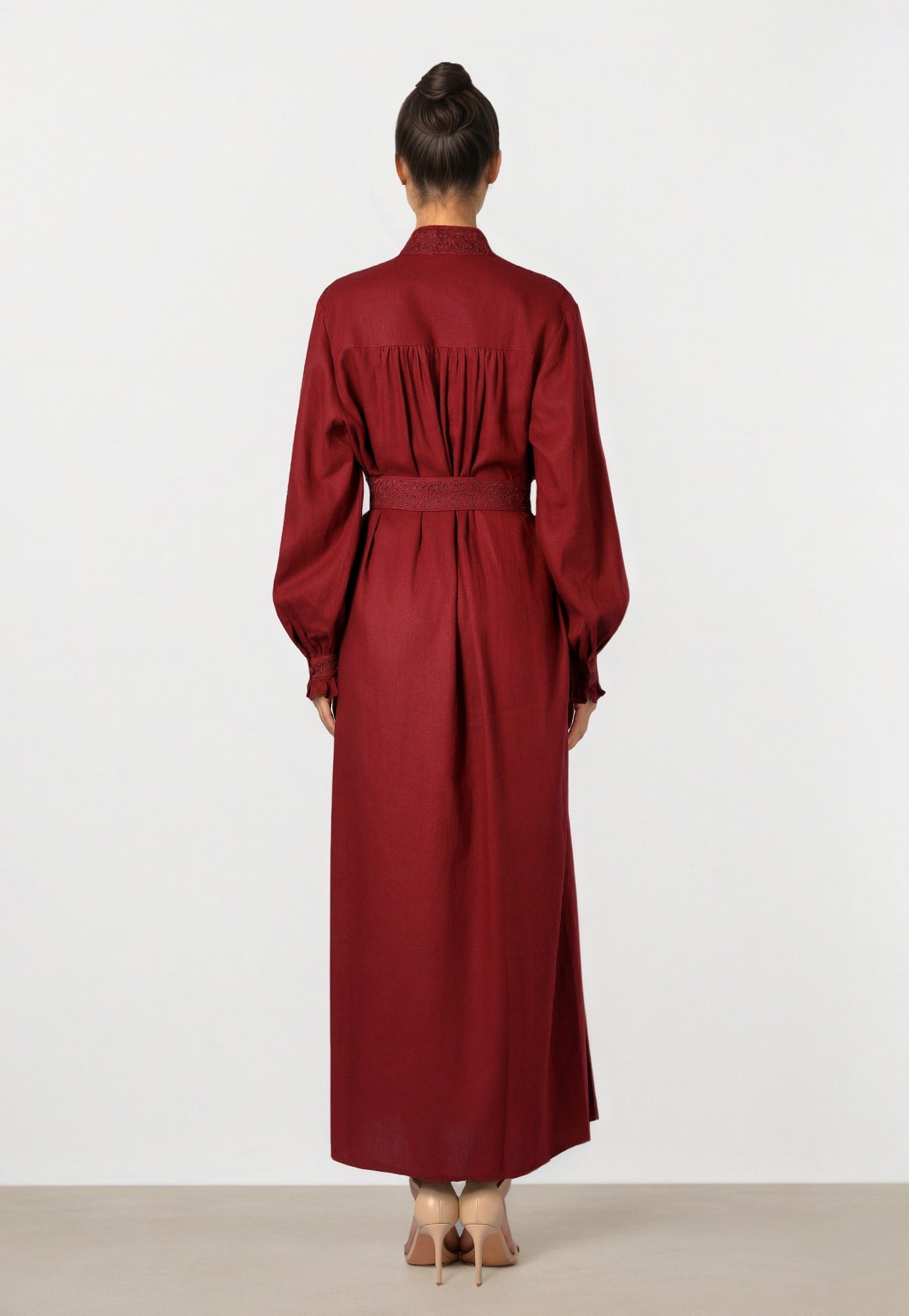 Embroidered Linen Dress