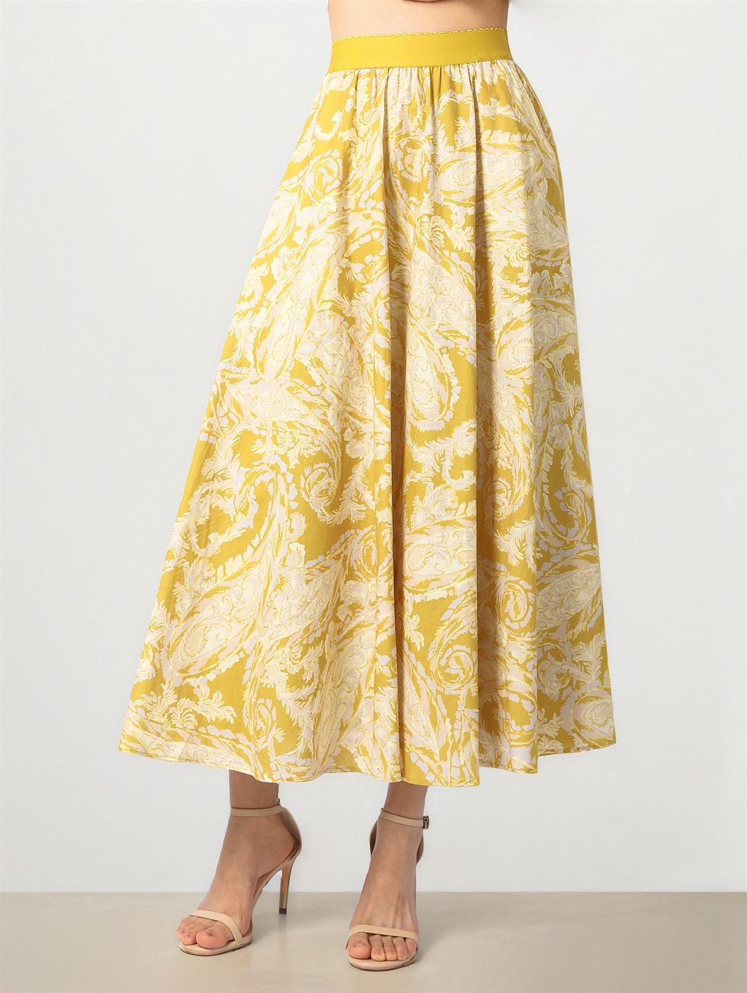 Printed A-Line Skirt