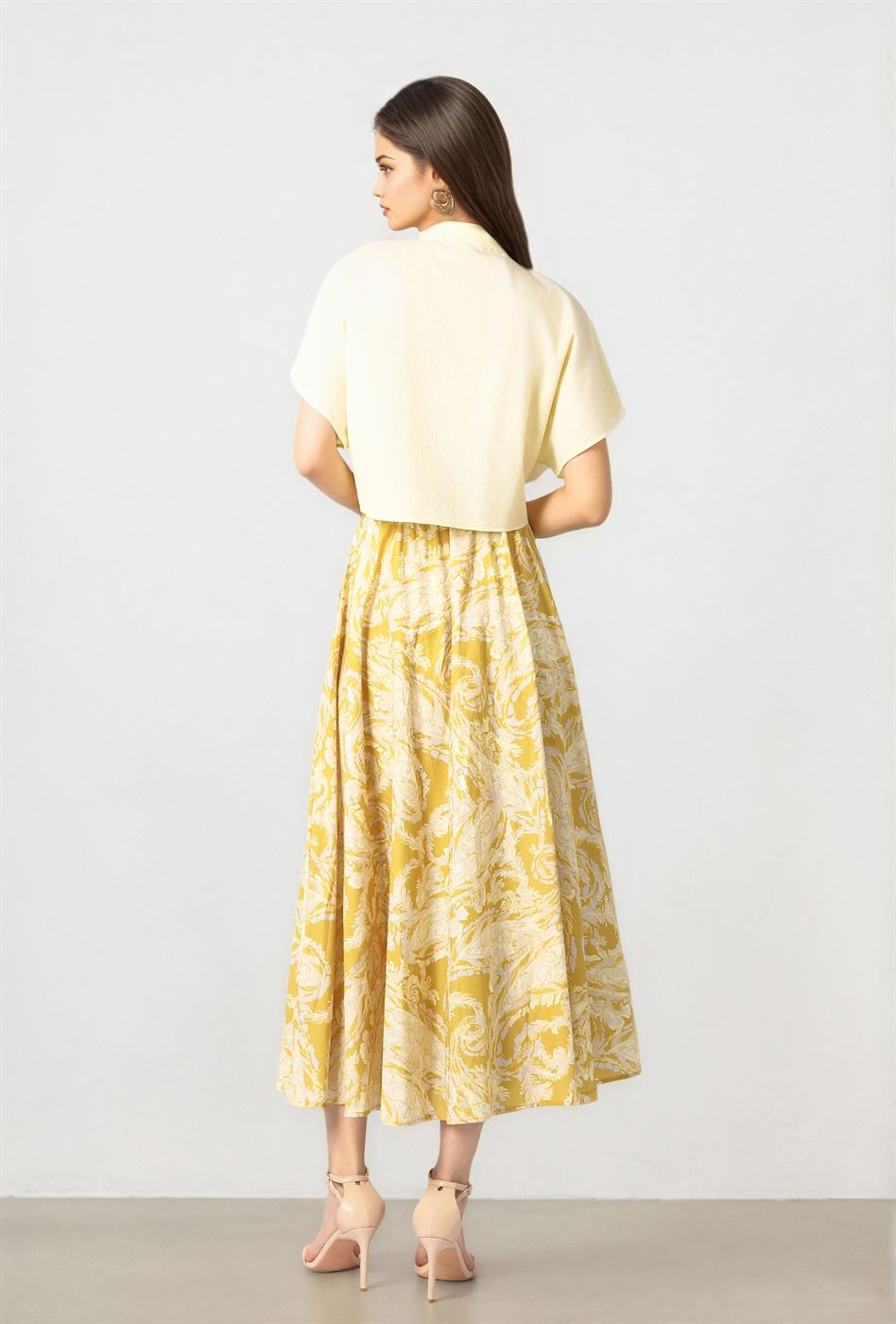 Printed A-Line Skirt