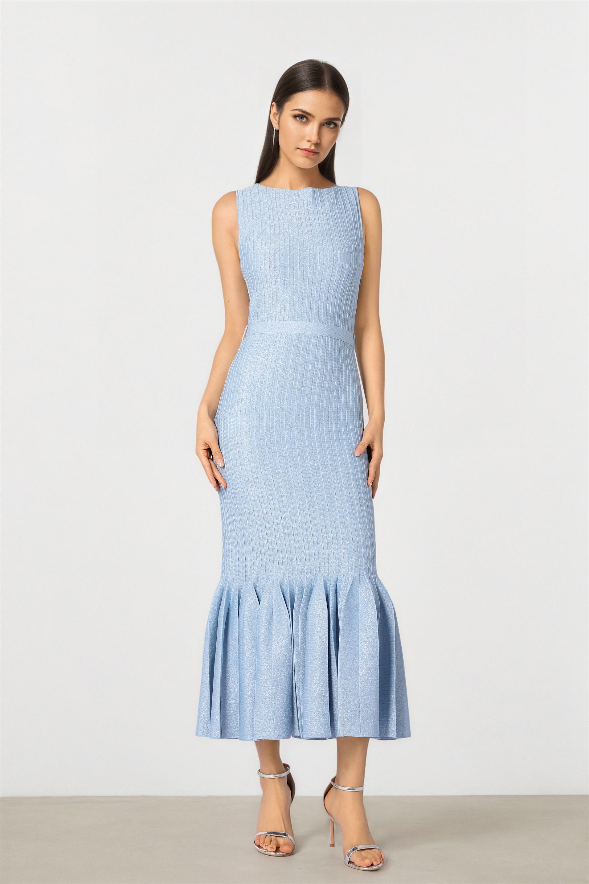 Blue Knitted Dress