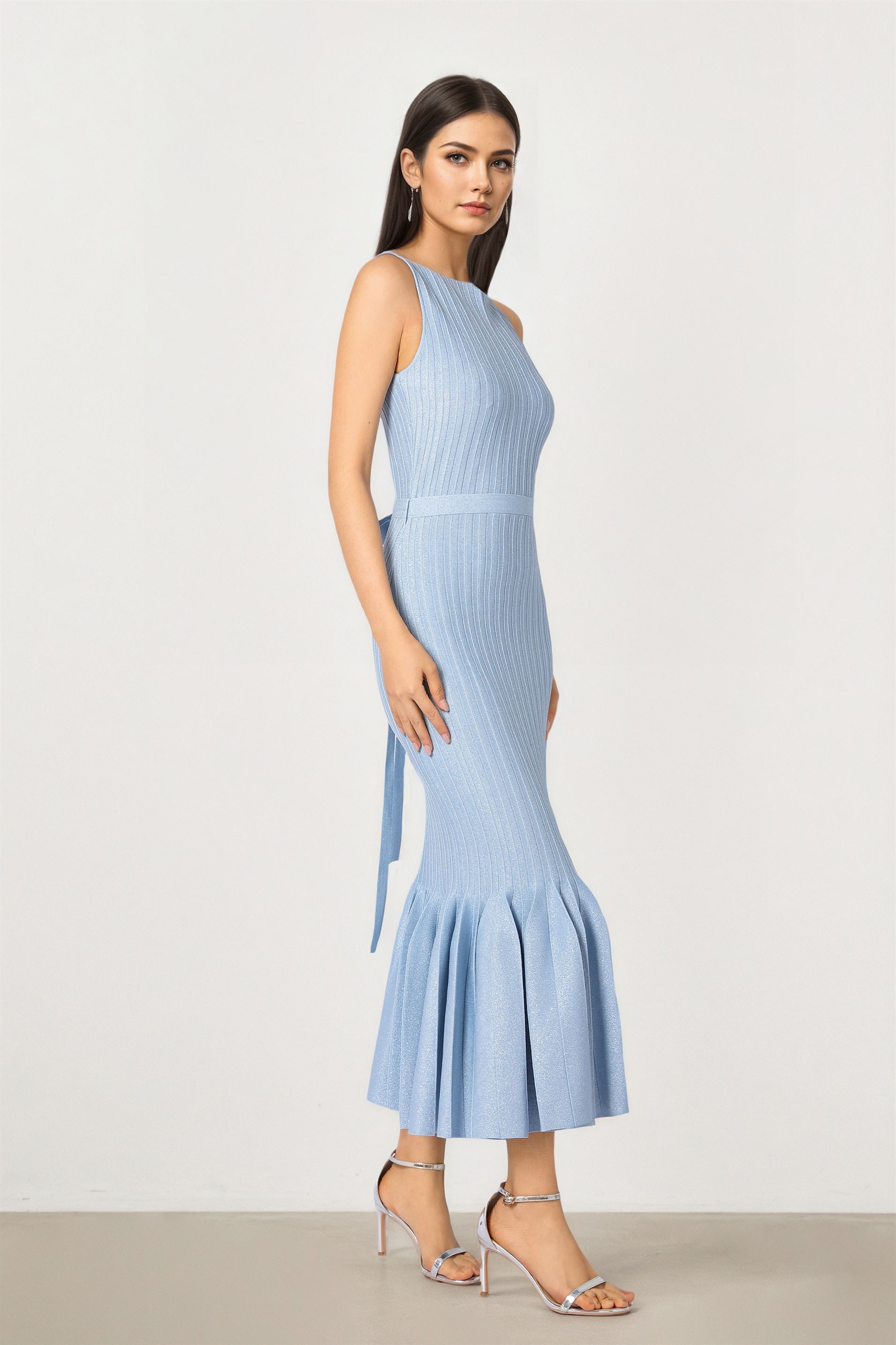 Blue Knitted Dress