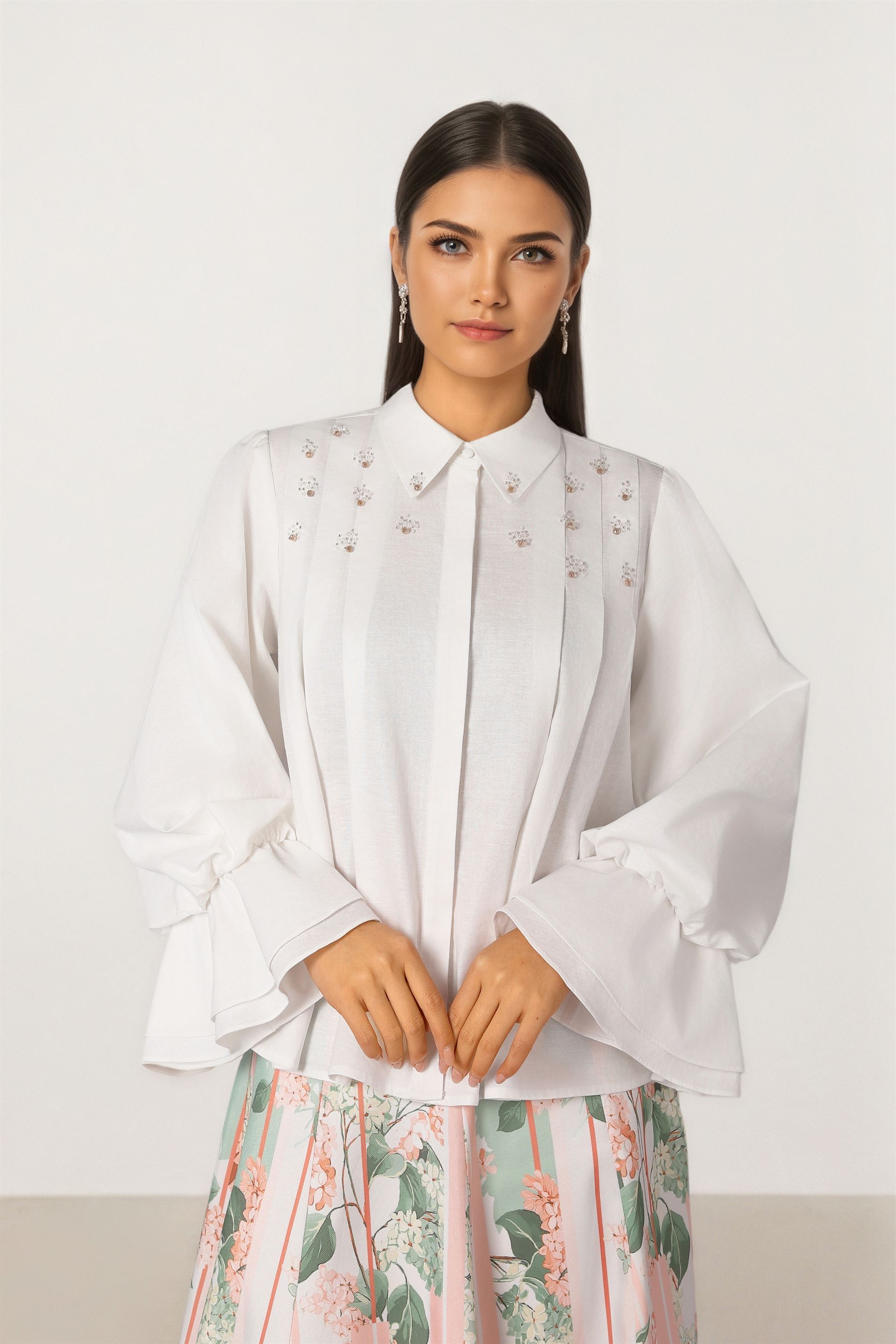 Ruffle Cuff Shirt