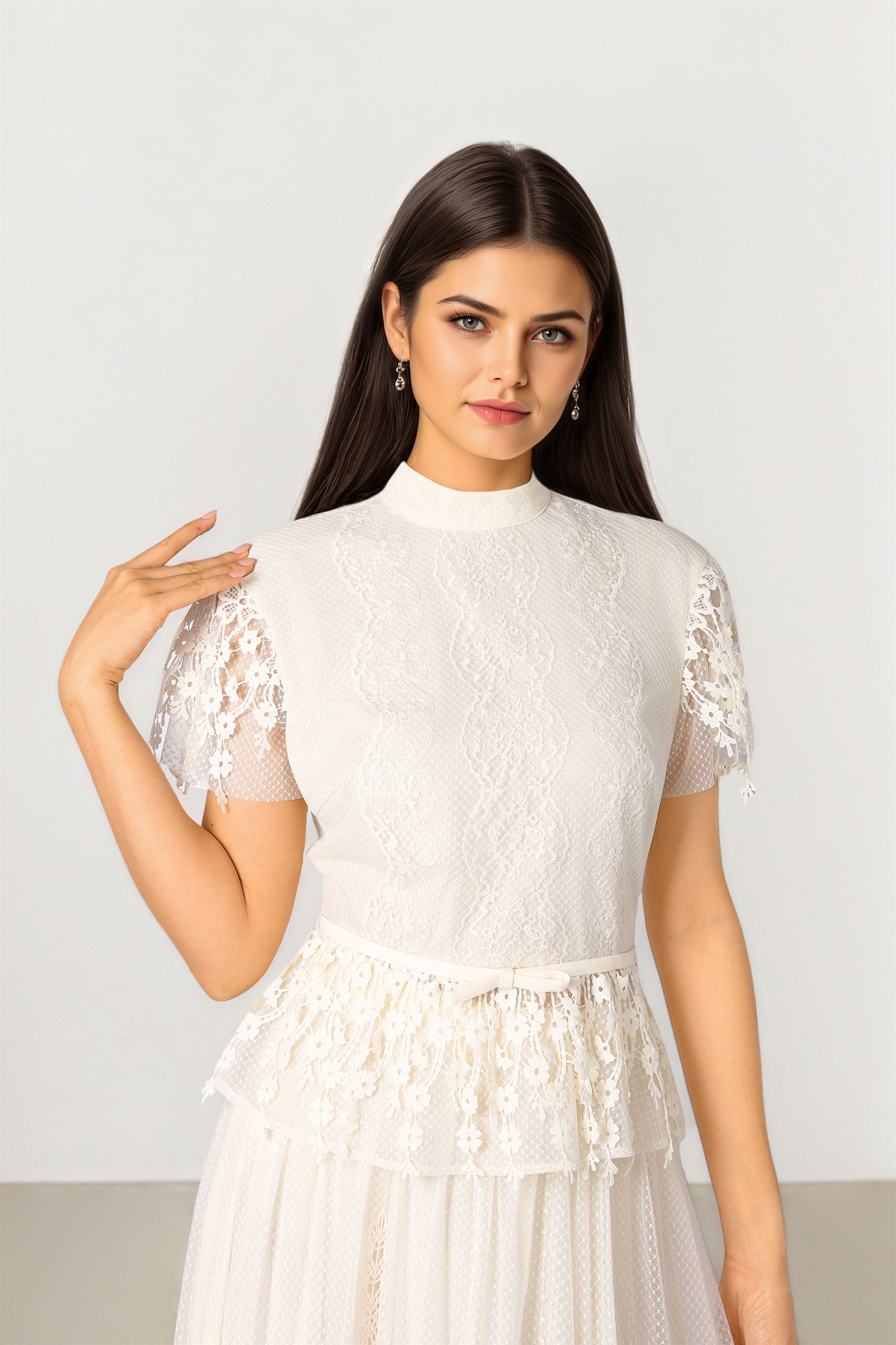 Beige Lace Blouse