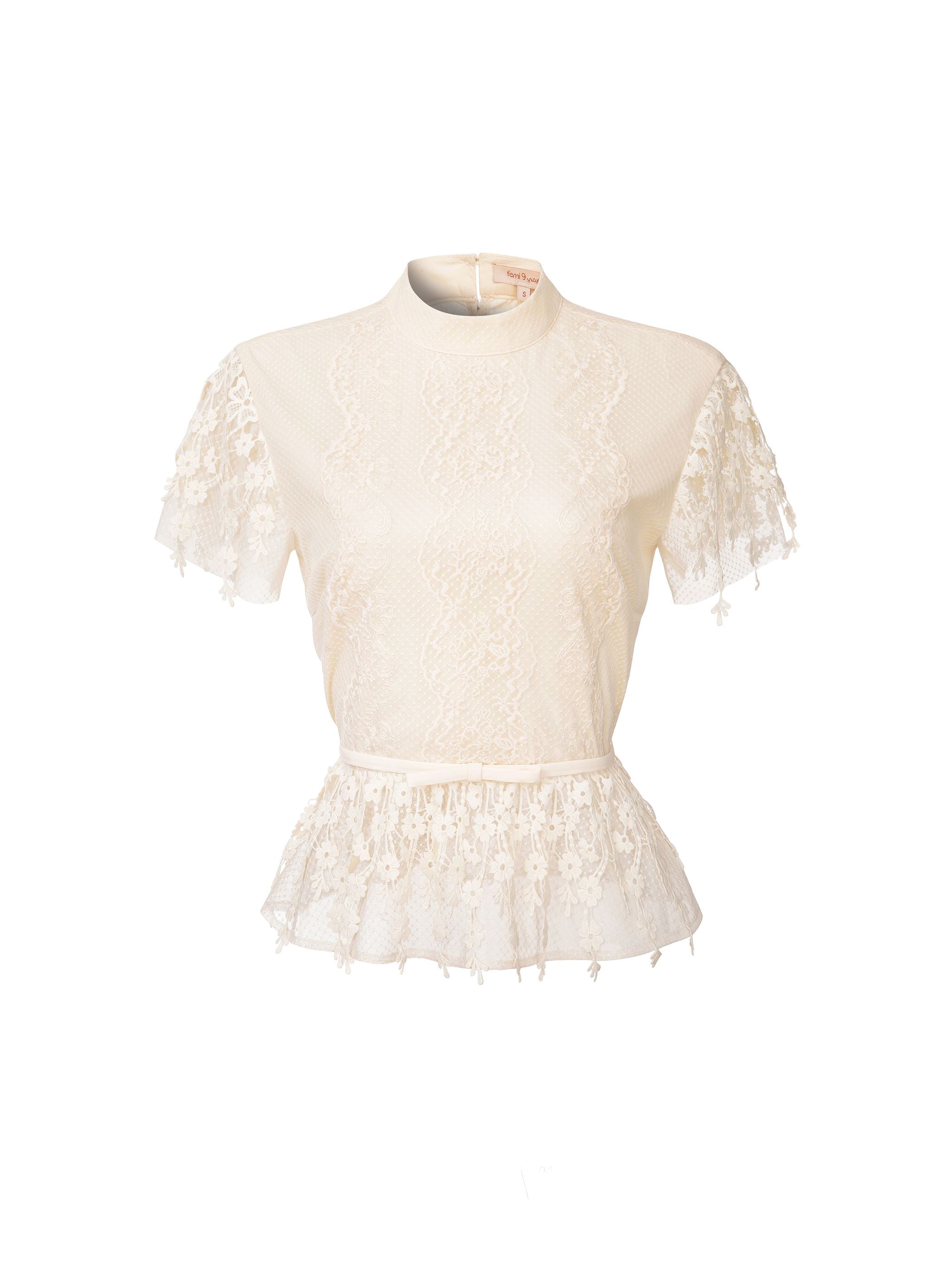 Beige Lace Blouse